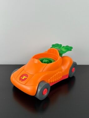 Fisher Price Little People Rare Animalville Carrot Race Car 6" Sound Works!